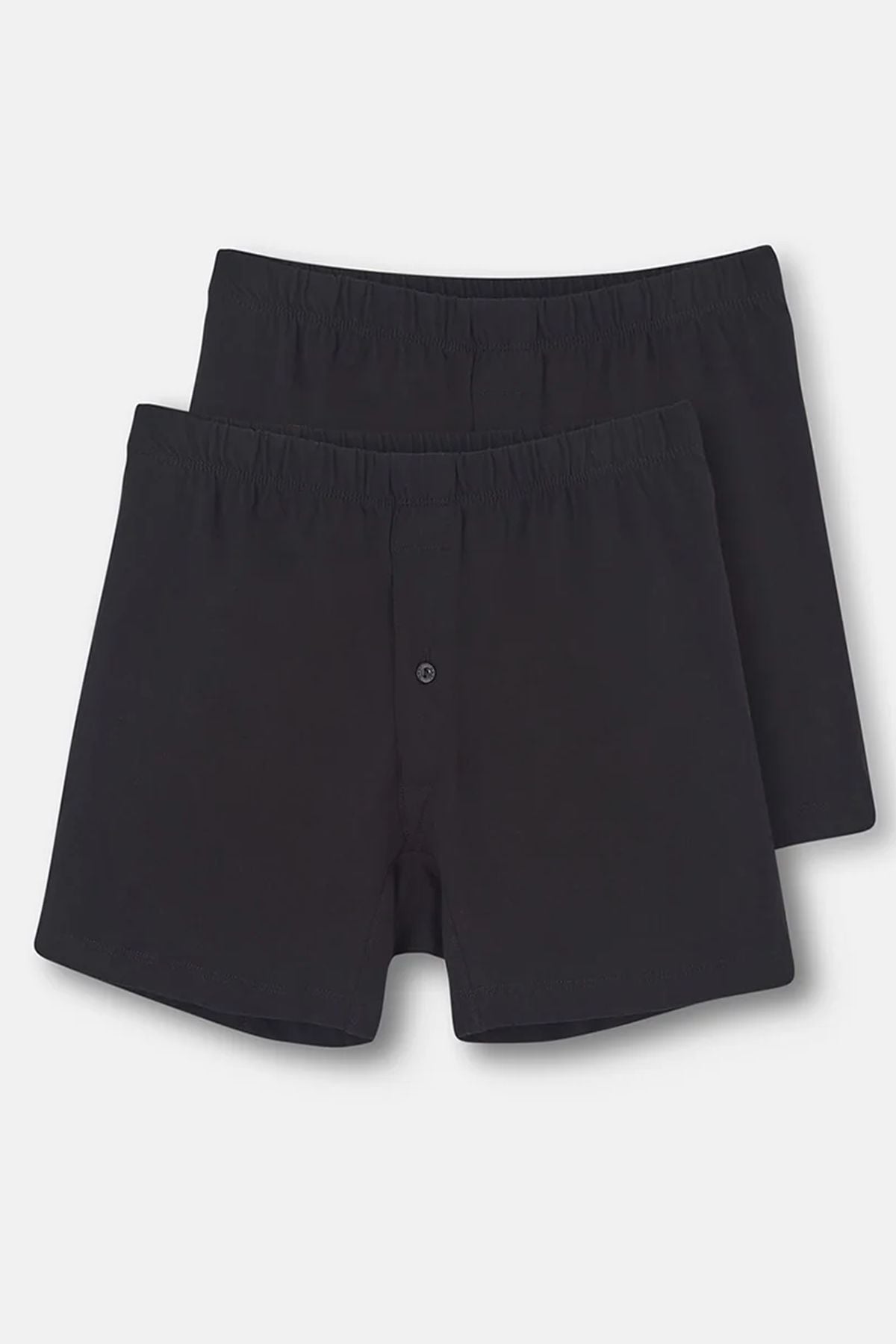 Dagi 1220 Erkek 2li %100 Pamuk Penye Boxer-Siyah