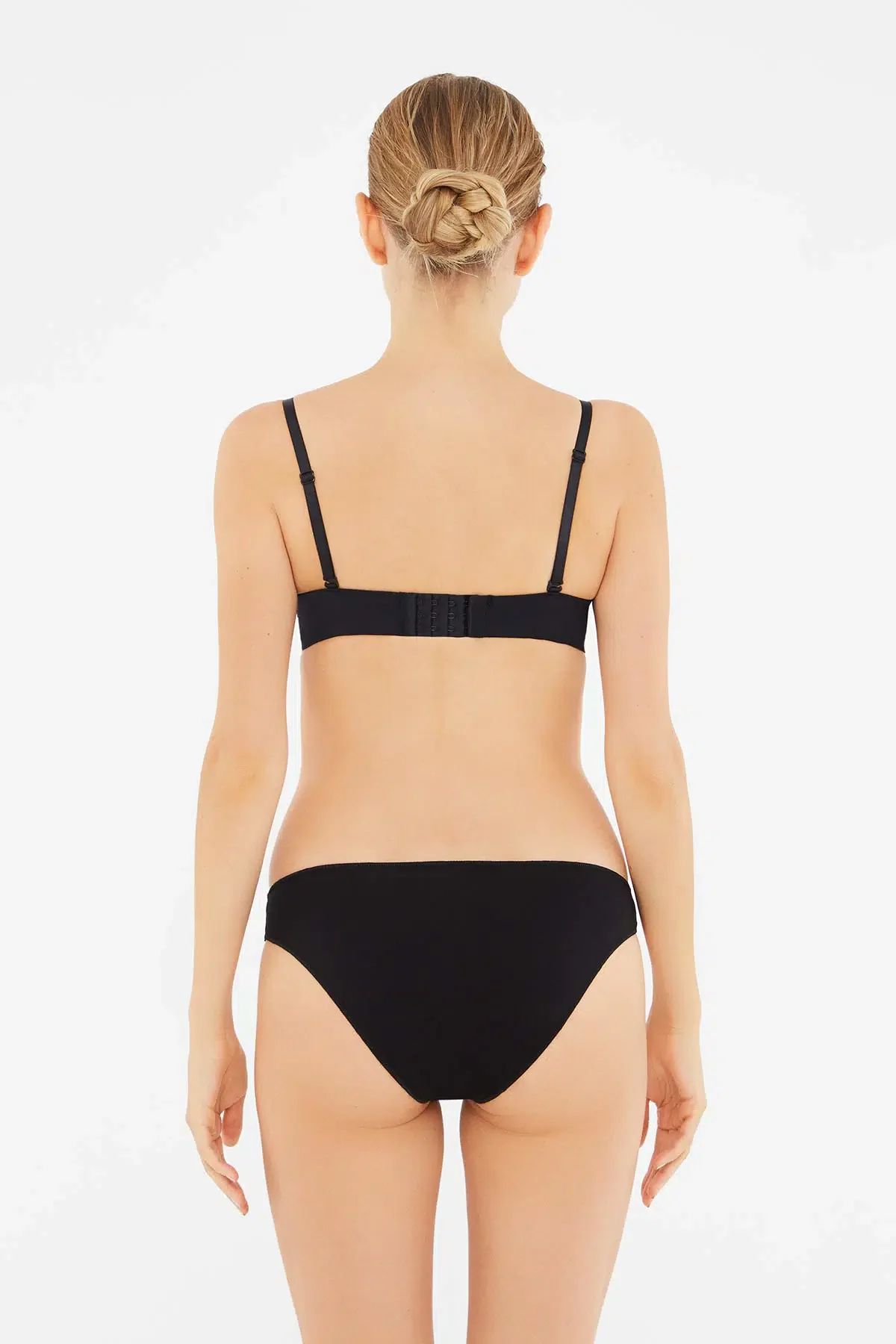 Dagi 5100 Kadın 5li Düşük Bel İzsiz Slip Külot-Siyah&Beyaz&Ten