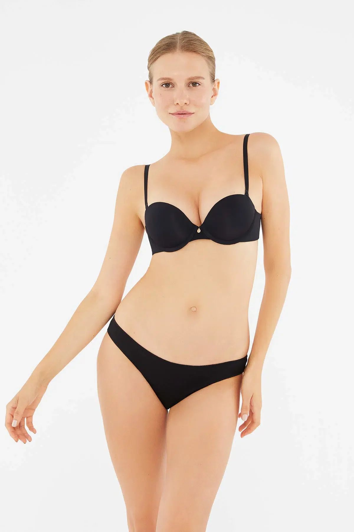 Dagi 5100 Kadın 5li Düşük Bel İzsiz Slip Külot-Siyah&Beyaz&Ten