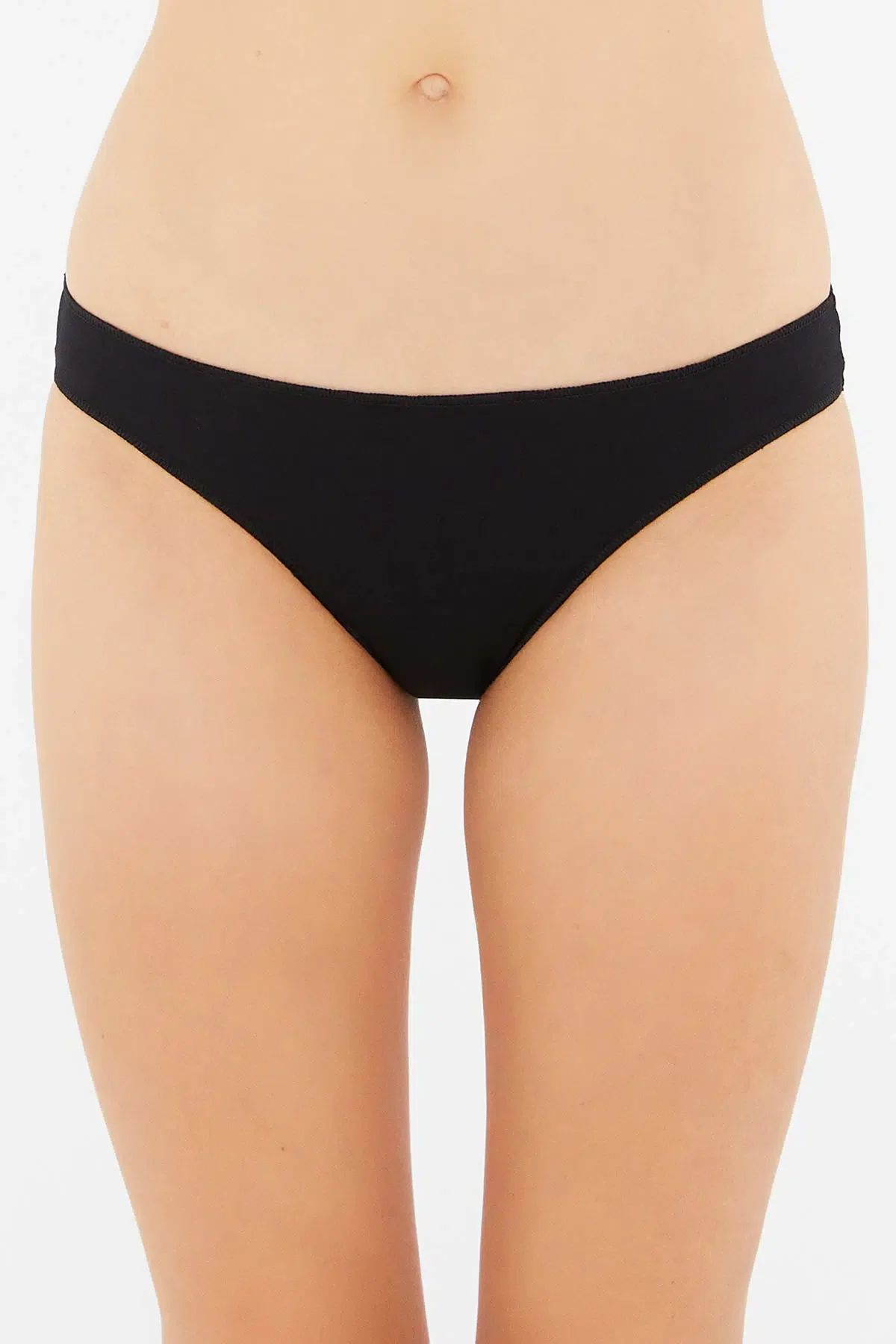 Dagi 5100 Kadın 5li Düşük Bel İzsiz Slip Külot-Siyah&Beyaz&Ten