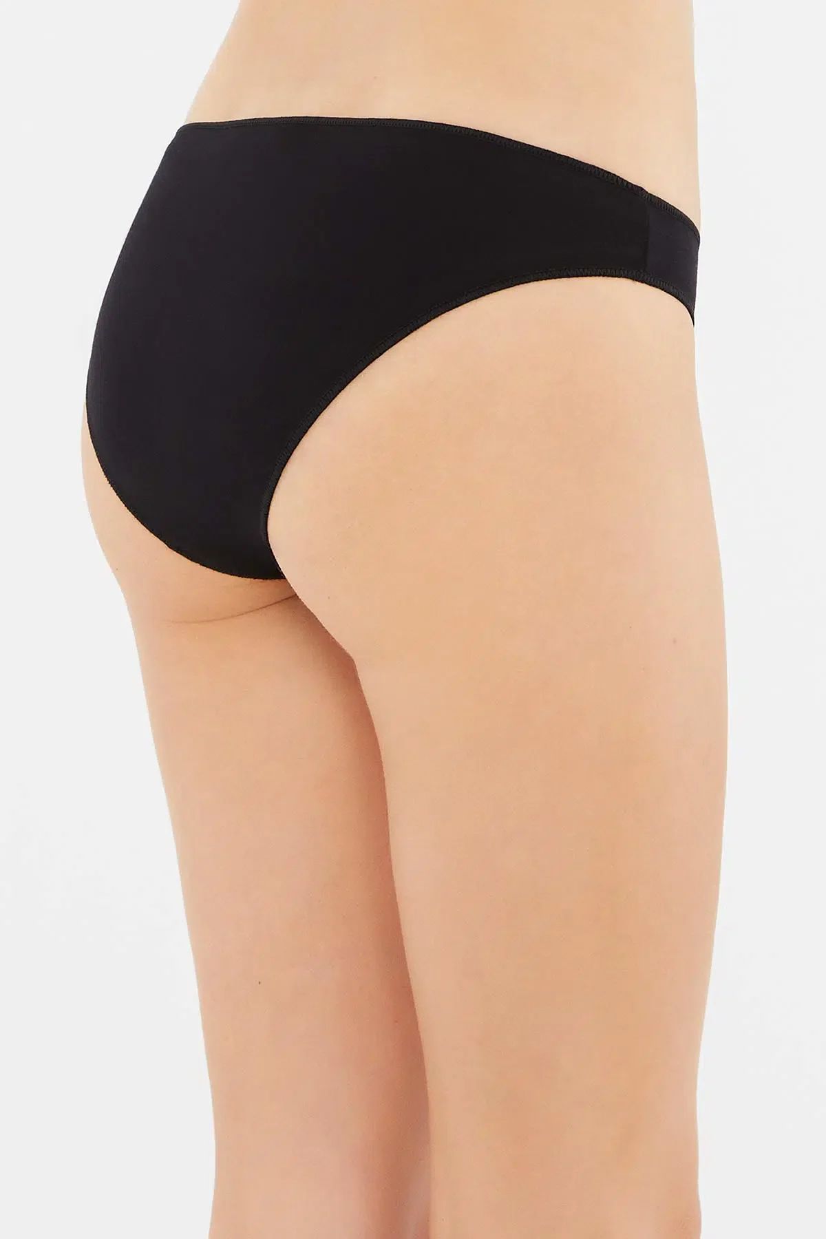 Dagi 5100 Kadın 5li Düşük Bel İzsiz Slip Külot-Siyah&Beyaz&Ten