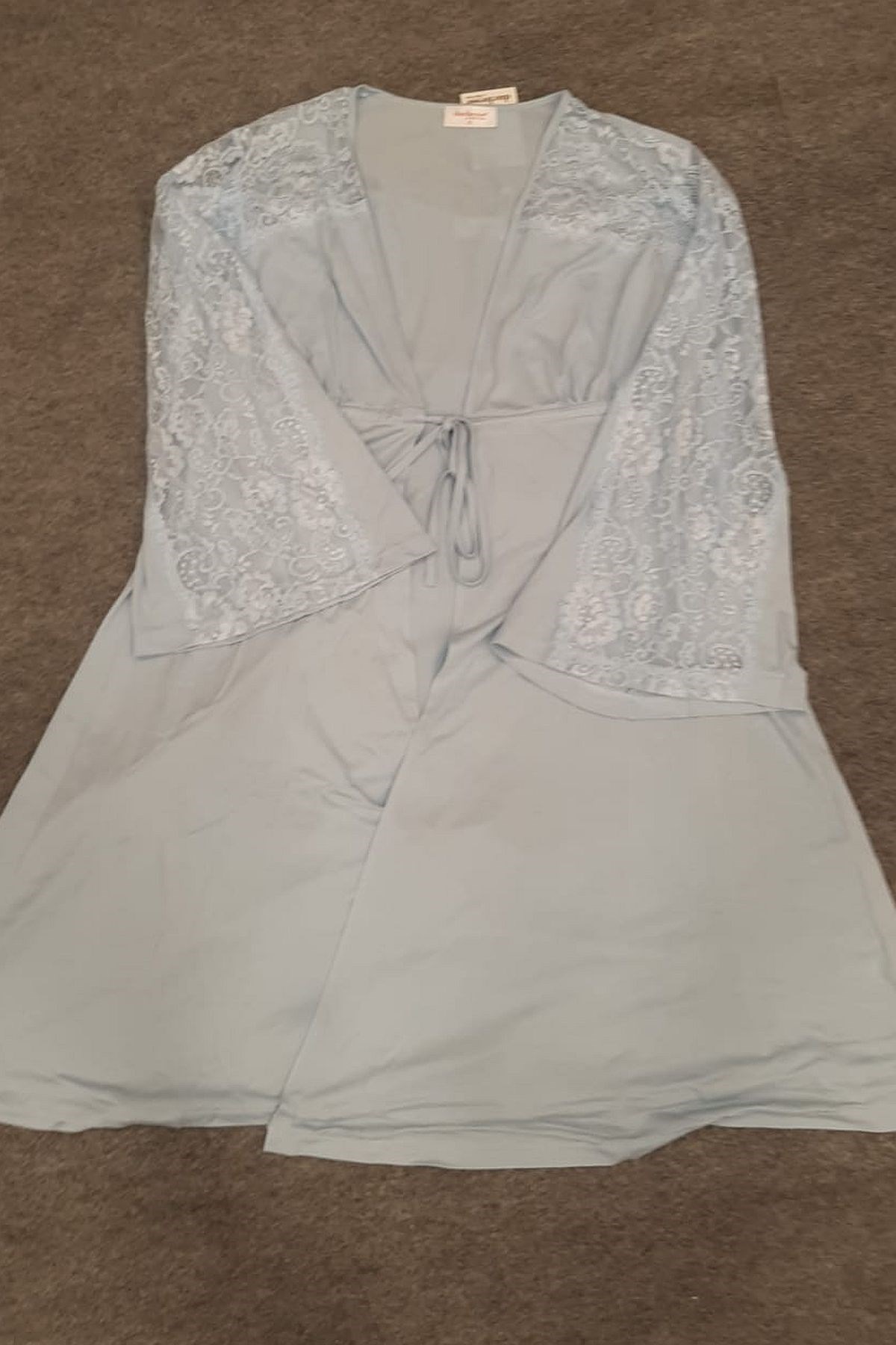 Duchesse 3008 Hamile Lohusa Sabahlıklı Pijama Takım-Mavi