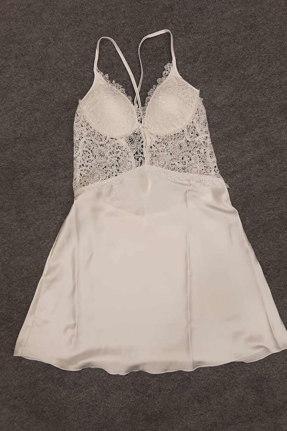 Duchesse 7625 Çeyizlik Dantelli Saten 6lı Set -Ekru