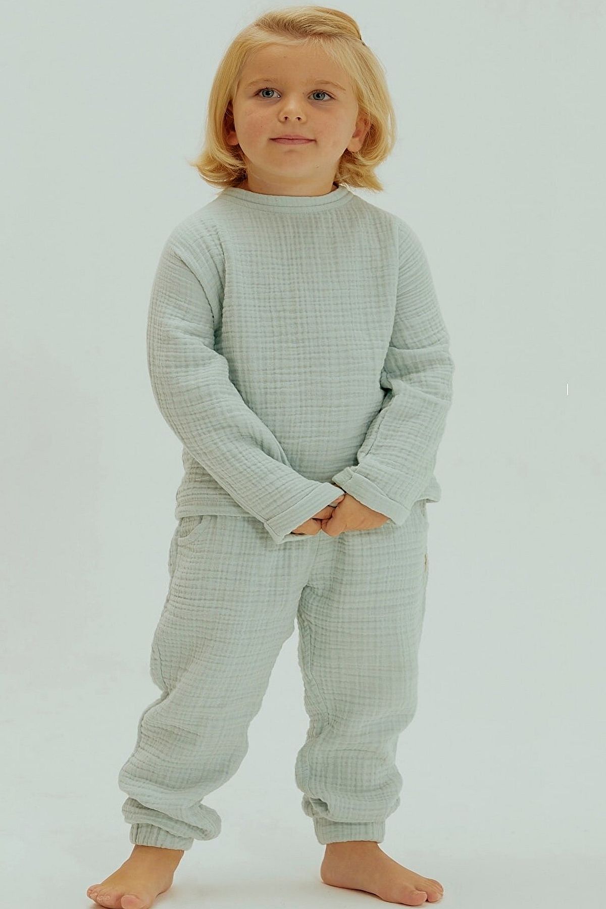 Erkek Çocuk Organik Pamuk Müslin Pijama Takımı