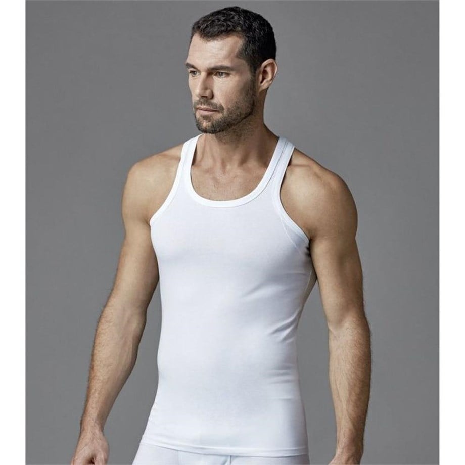 Eros ERS002 Compact Sporcu Erkek Atlet (İkili Paket) - Beyaz
