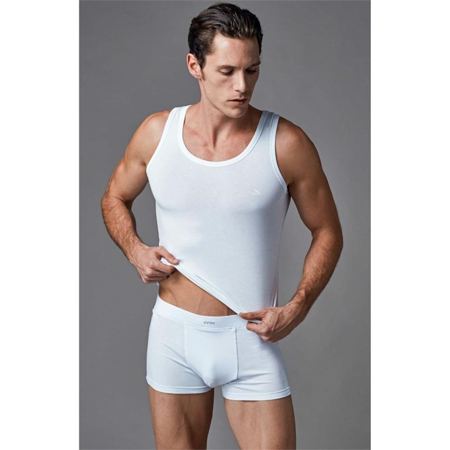 Eros ERS104 Erkek Atlet+Boxer - BeyazAtlet & Külot TakımlarEROS