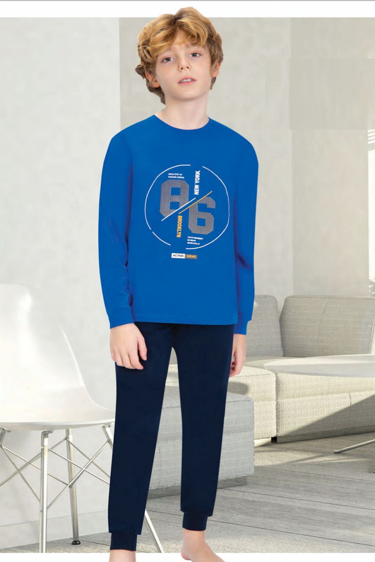 PijamalarErsoy 712 Erkek Çocuk Uzun Kollu Pijama Takımı-Saks | Pijamapazari.comErsoy 712 Erkek Çocuk Uzun Kollu Pijama Takımı-Saks
