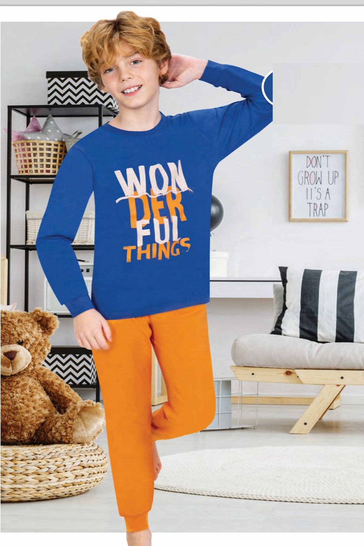 PijamalarErsoy 714 Erkek Çocuk Uzun Kollu Pijama Takımı-Saks | Pijamapazari.comErsoy 714 Erkek Çocuk Uzun Kollu Pijama Takımı-Saks