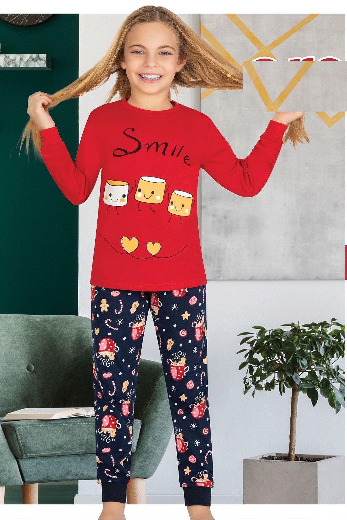 Uyku GiyimErsoy 856 Kız Çocuk Uzun Kollu Pijama Takımı-Kırmızı | Pijamapazari.comErsoy 856 Kız Çocuk Uzun Kollu Pijama Takımı-Kırmızı