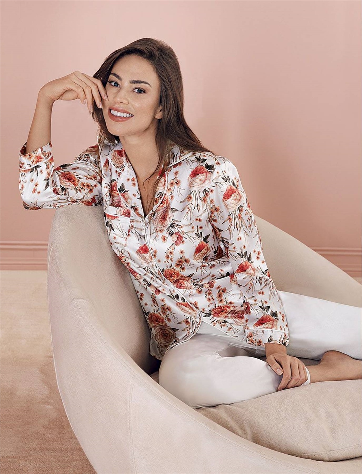 Saten PijamalarEspuar 456 Uzun Kollu Saten Pijama Takımı - Somon | Pijamapazari.comEspuar 456 Uzun Kollu Saten Pijama Takımı - Somon