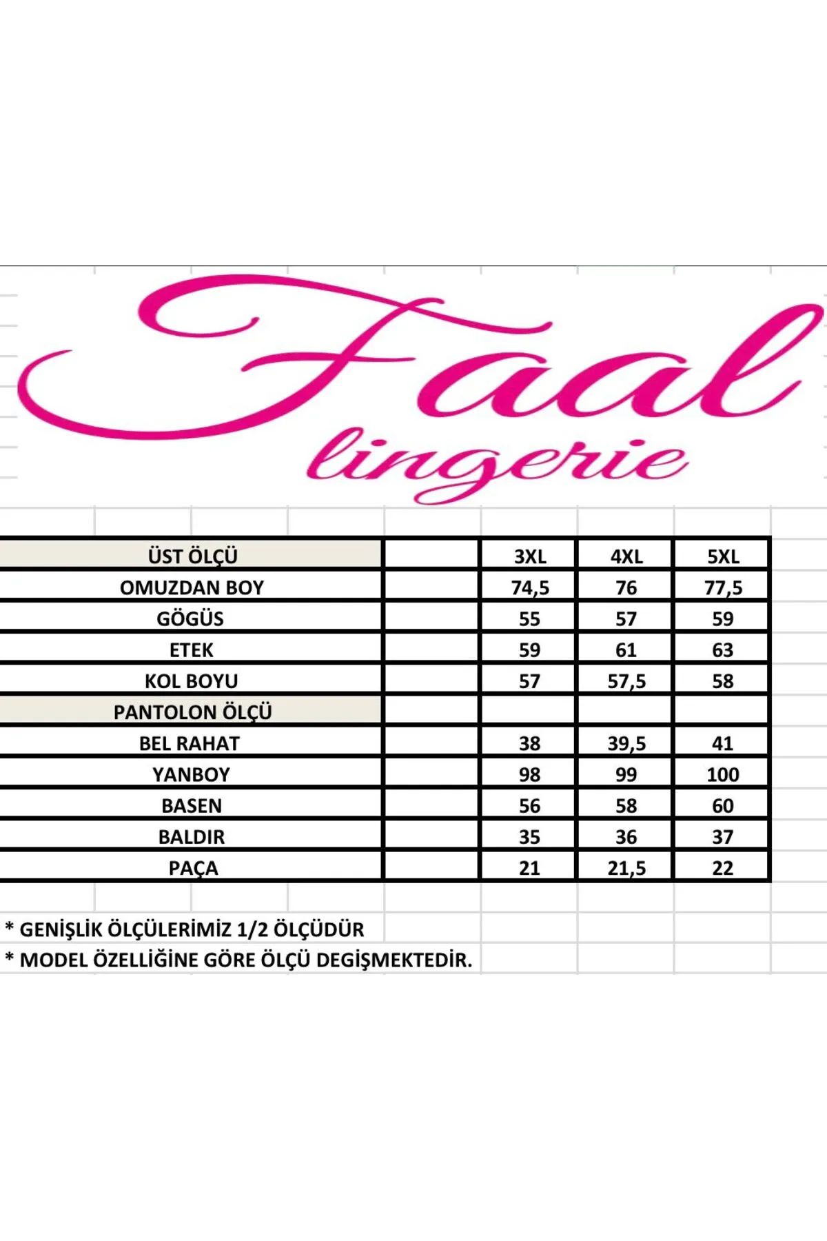 Faal 8603 Kadın Uzun Kollu Önden Düğmeli Pijama Takımı-Kahve