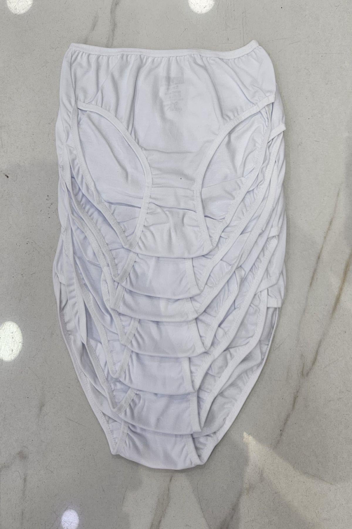 HMD 1410X6 Kız Çocuk 6lı Slip Külot-Beyaz