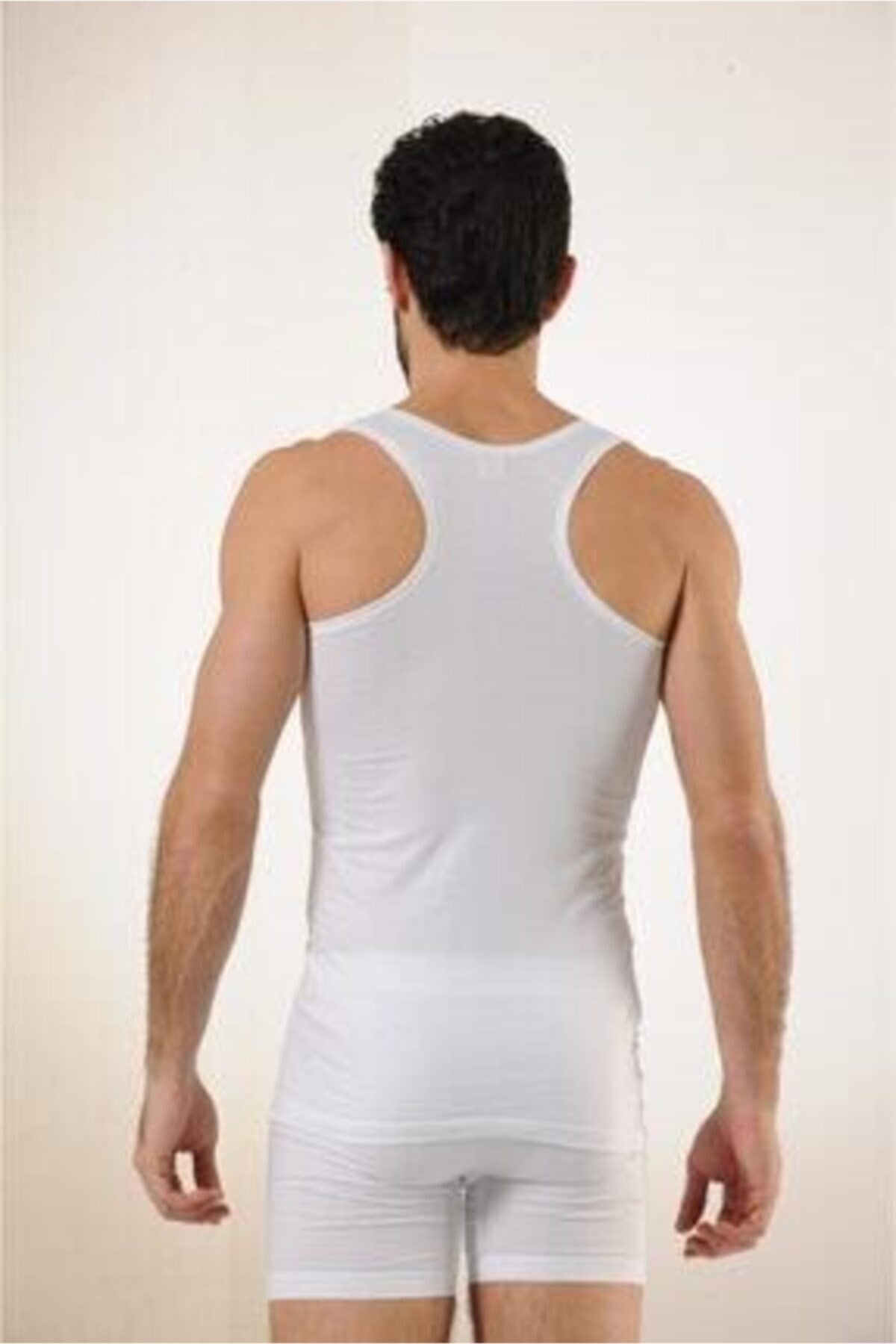 HMD 700 3lü Likralı Sporcu Erkek Atlet T-Shirt - Beyaz