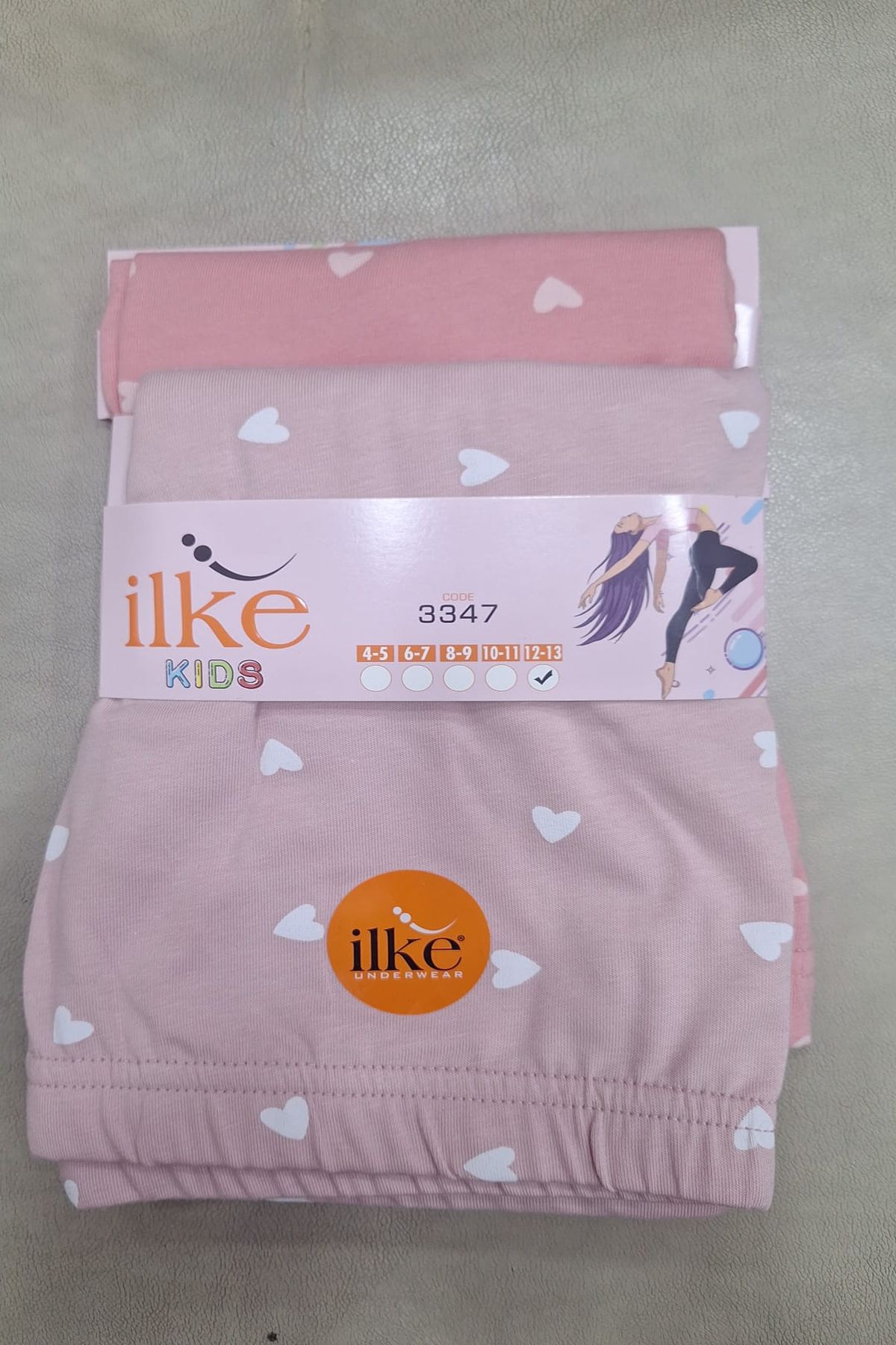 İlke 3347 Kız Çocuk 2li Tayt-Desenli