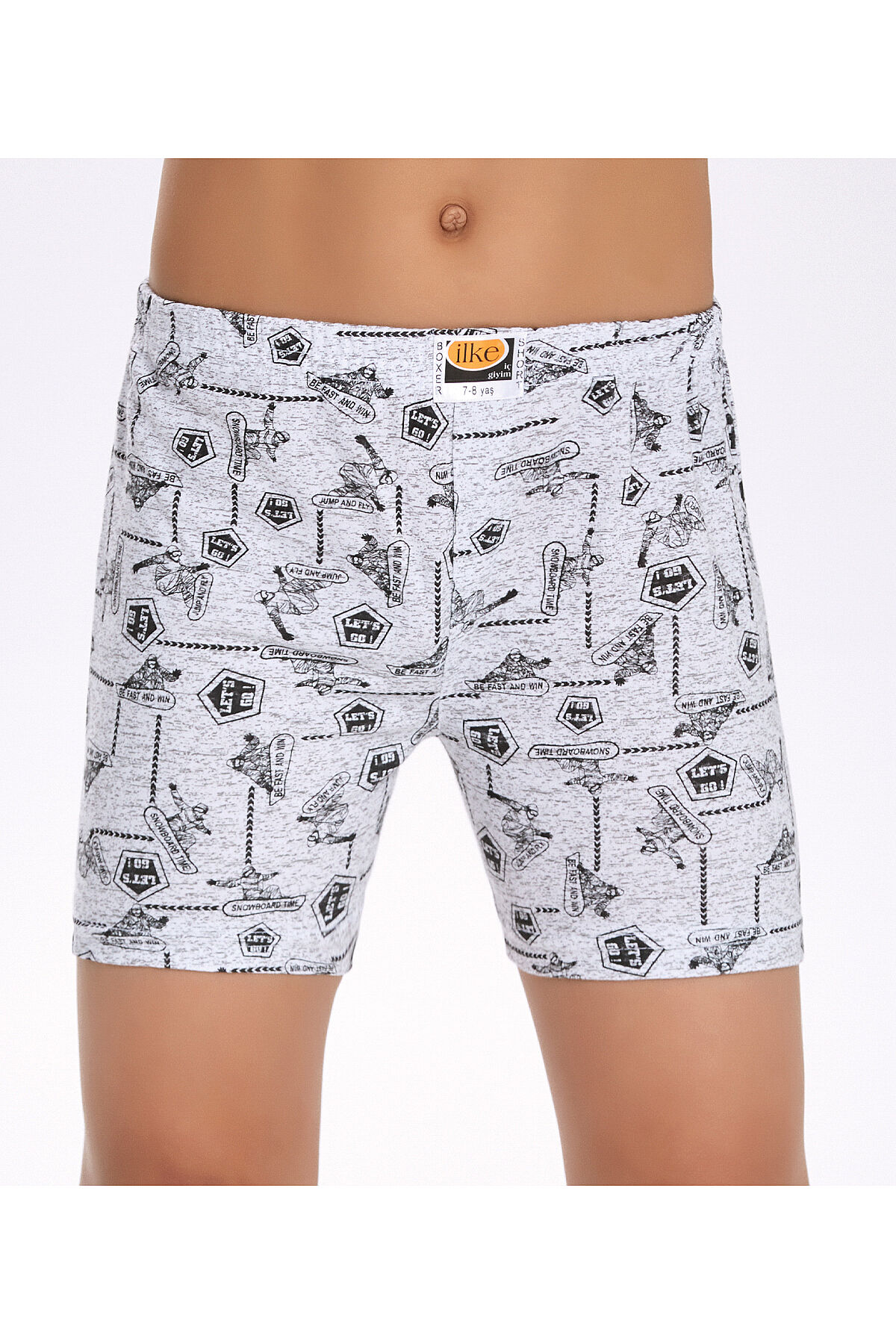 İlke 340 Erkek Çocuk 12li Desenli Boxer-Desenli