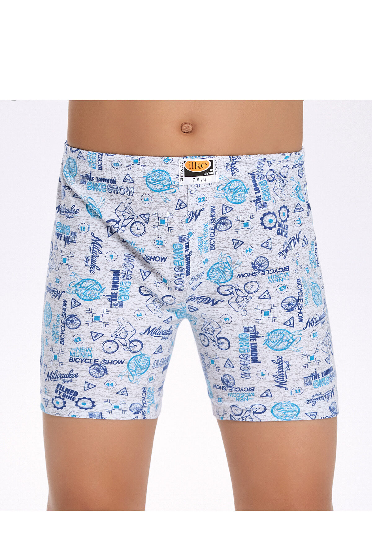 İlke 340 Erkek Çocuk 12li Desenli Boxer-Desenli