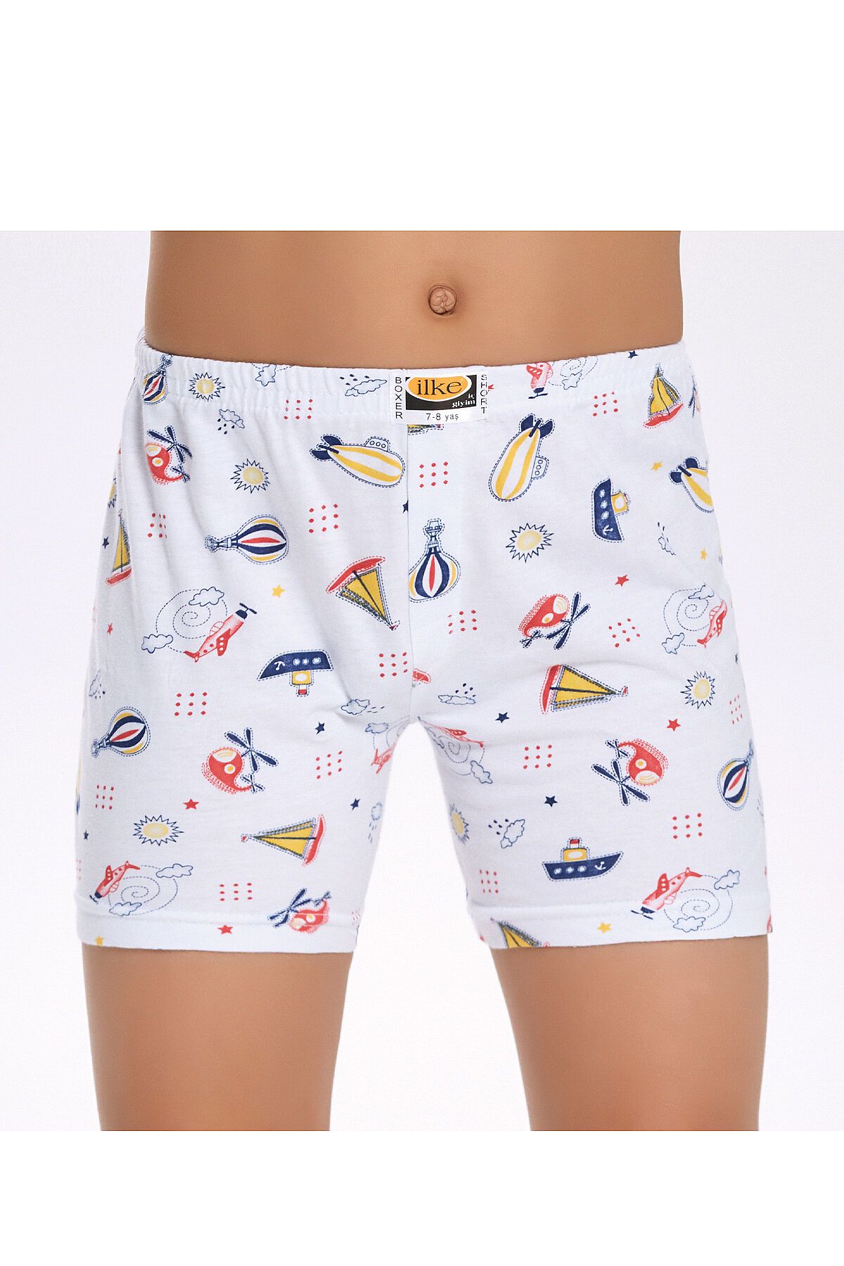 İlke 340 Erkek Çocuk 12li Desenli Boxer-Desenli