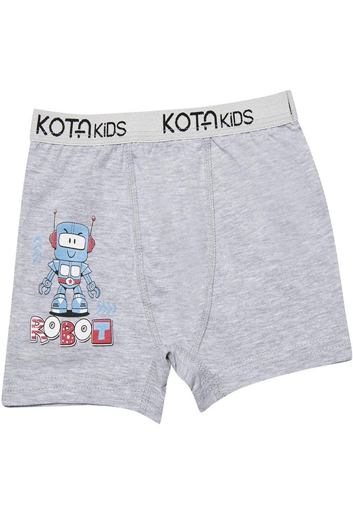 Kota 1005x12 Erkek Çocuk 12li Likralı Karışık Desen Boxer-Renkli