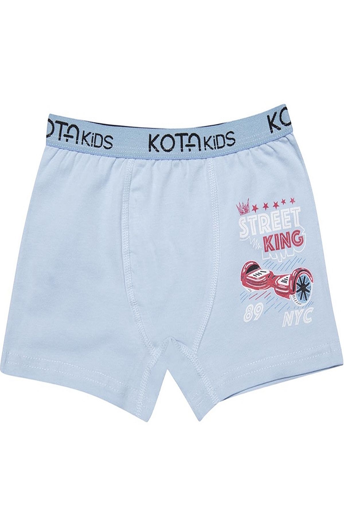 Kota 1005x12 Erkek Çocuk 12li Likralı Karışık Desen Boxer-Renkli