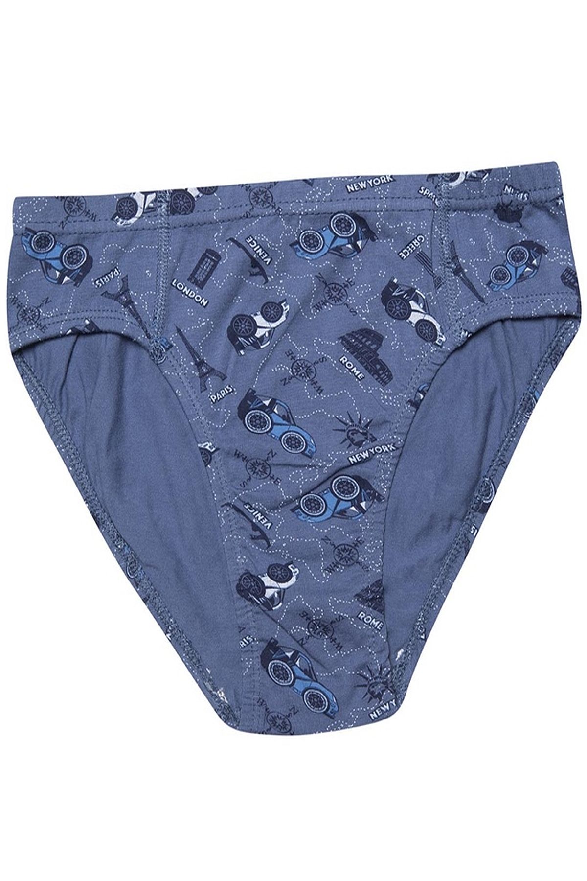 Kota 1018x12 Erkek Çocuk 12li Karışık Desen Likralı Slip Külot-Renkli