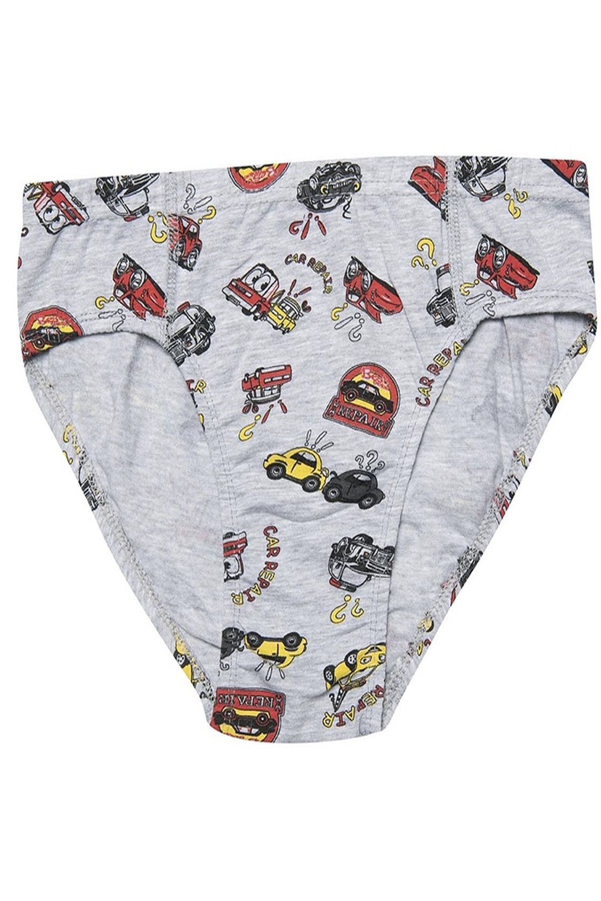 Kota 1018x12 Erkek Çocuk 12li Karışık Desen Likralı Slip Külot-Renkli
