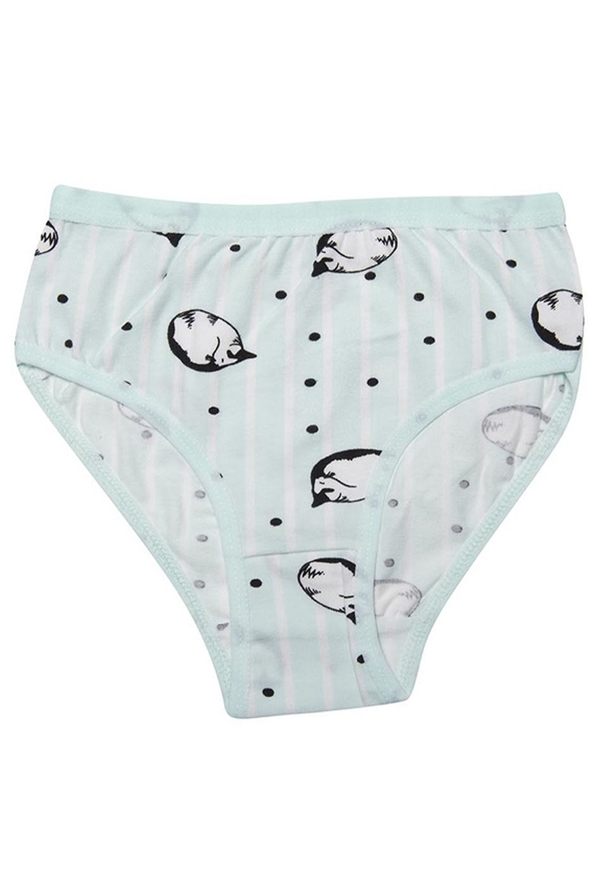 Kota 3402X12 Kız Çocuk 12li Likralı Karışık Desen Bikini Külot-Renkli