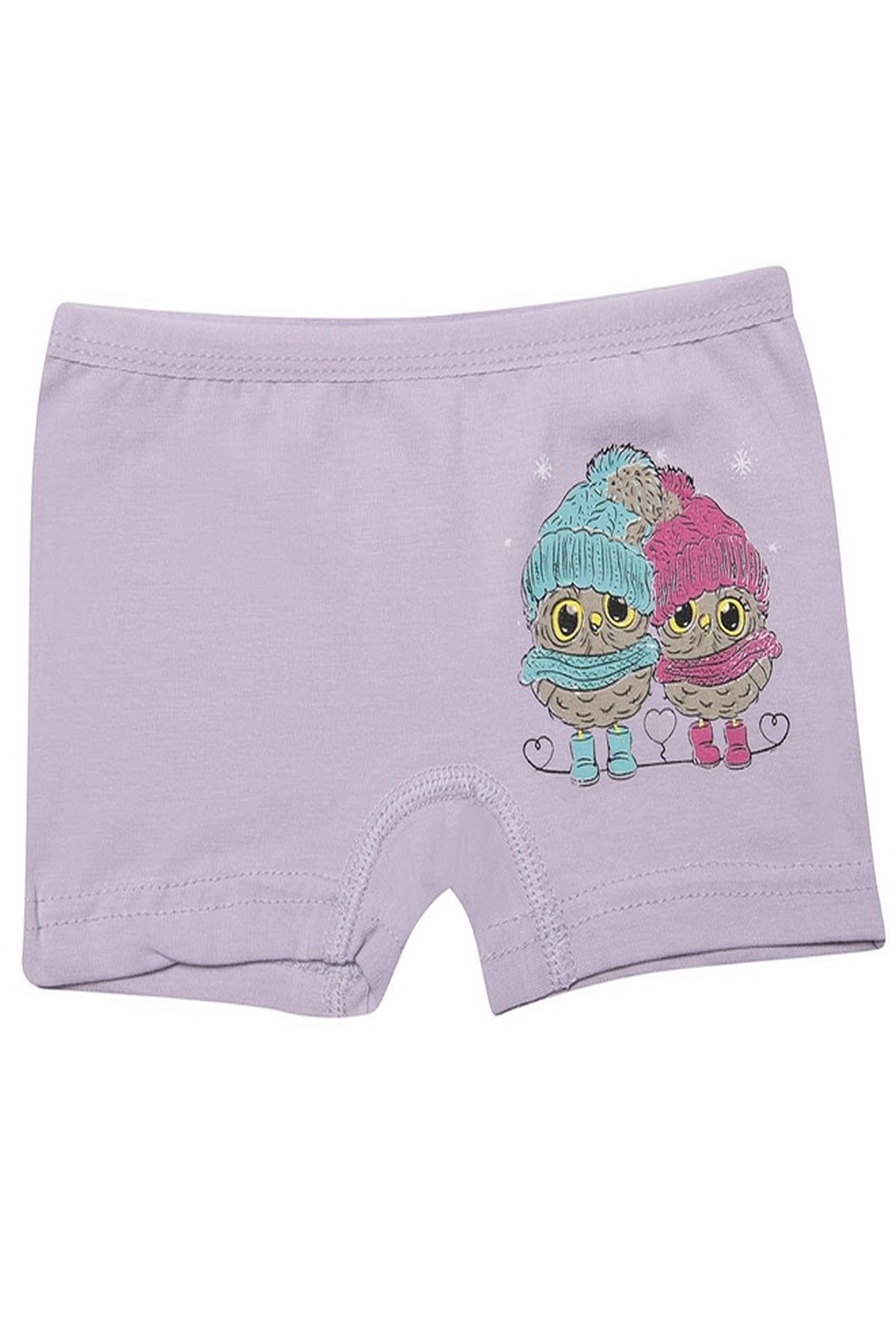 Kota 3409x12 Kız Çocuk 12li Likralı Karışık Desen Boxer-Renkli