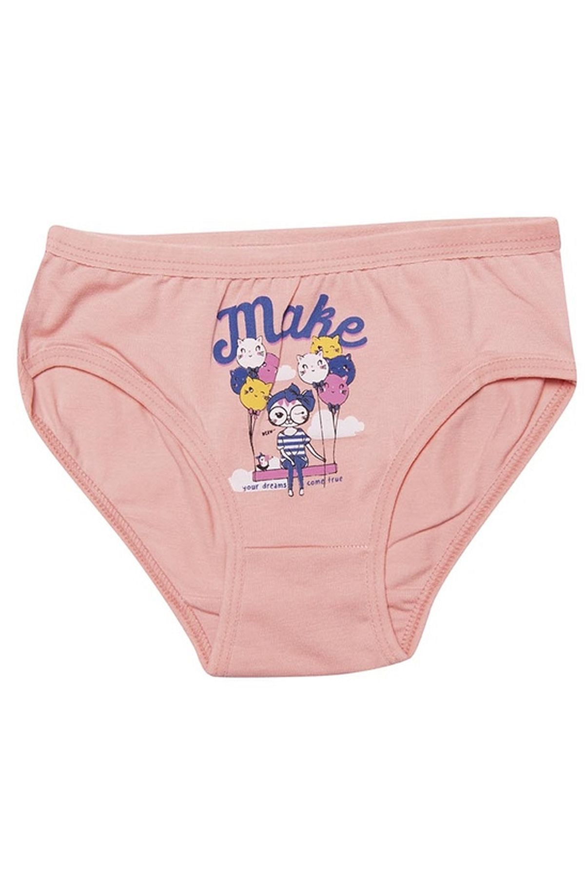Kota 3410X12 Kız Çocuk 12li Likralı Karışık Desen Bikini Külot-Renkli