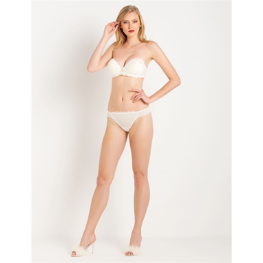 Magic Form 2060 Dantelli Askısız Sulu Sütyen - Ekru