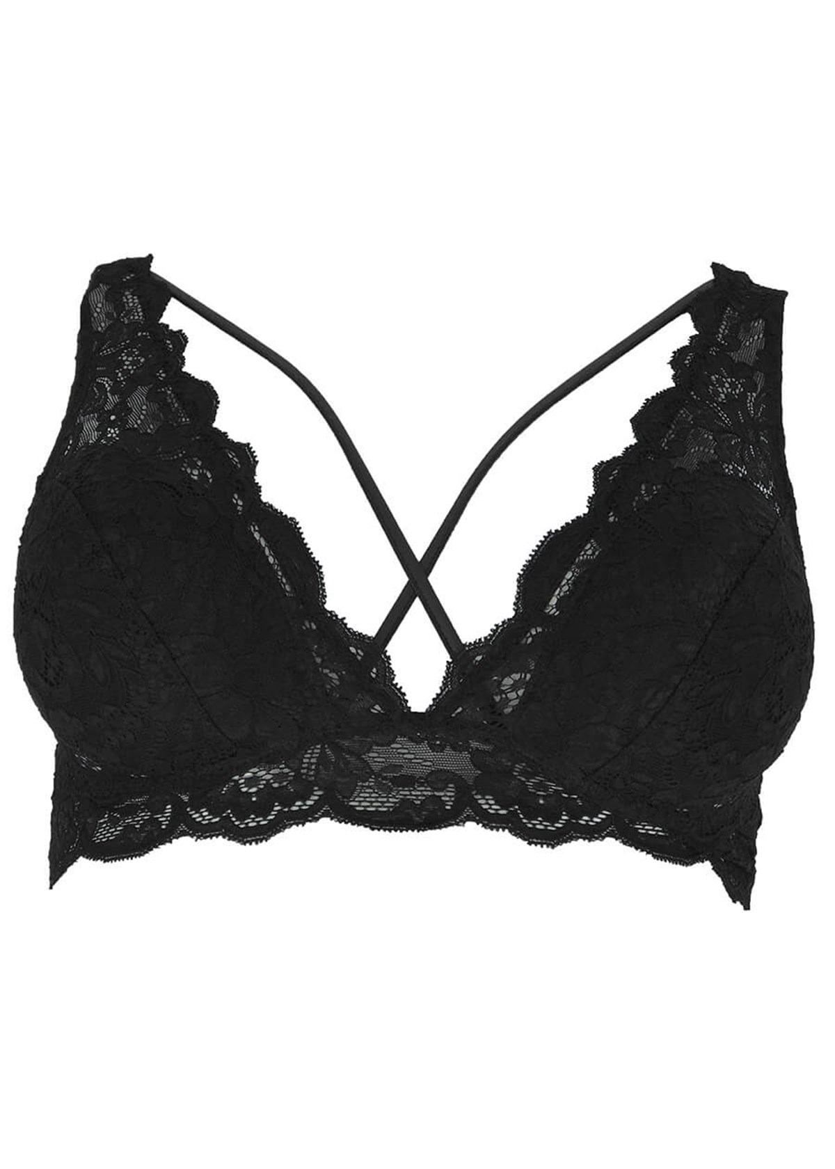 Magic Form 3117 Dolgulu Dantelli Bralette Sütyen - Siyah