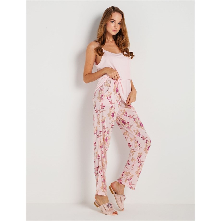 Magic Form 32630 Penye Üçlü Pijama Takımı - Pembe