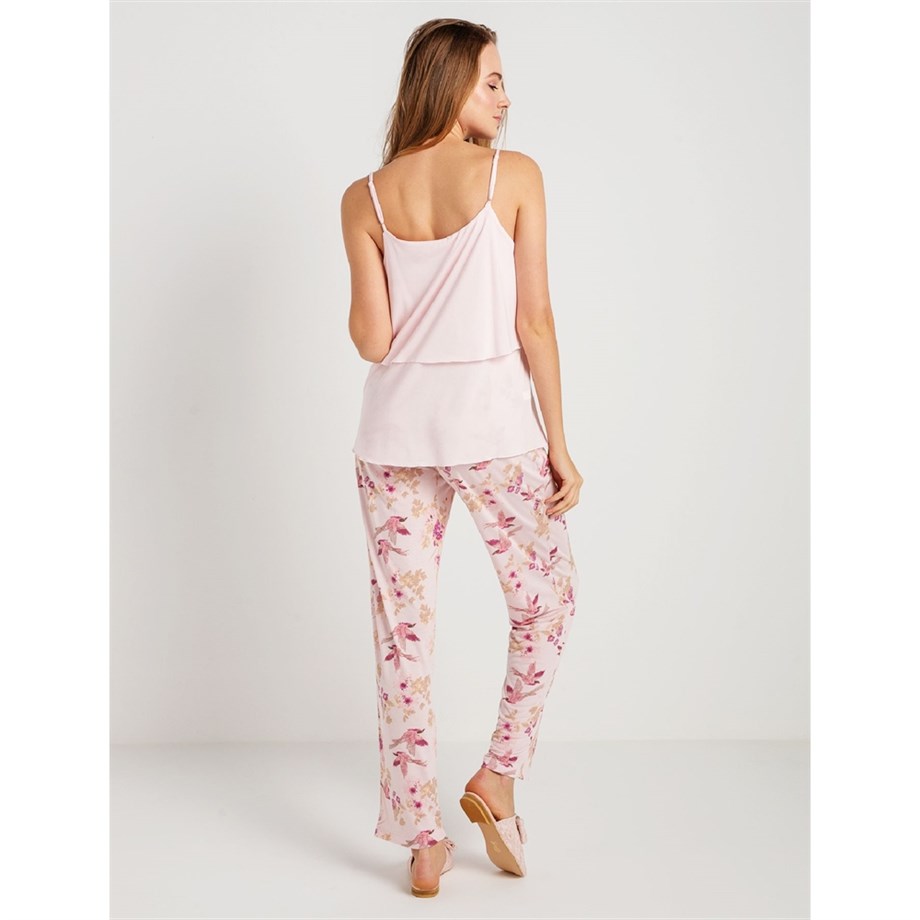 Magic Form 32630 Penye Üçlü Pijama Takımı - Pembe