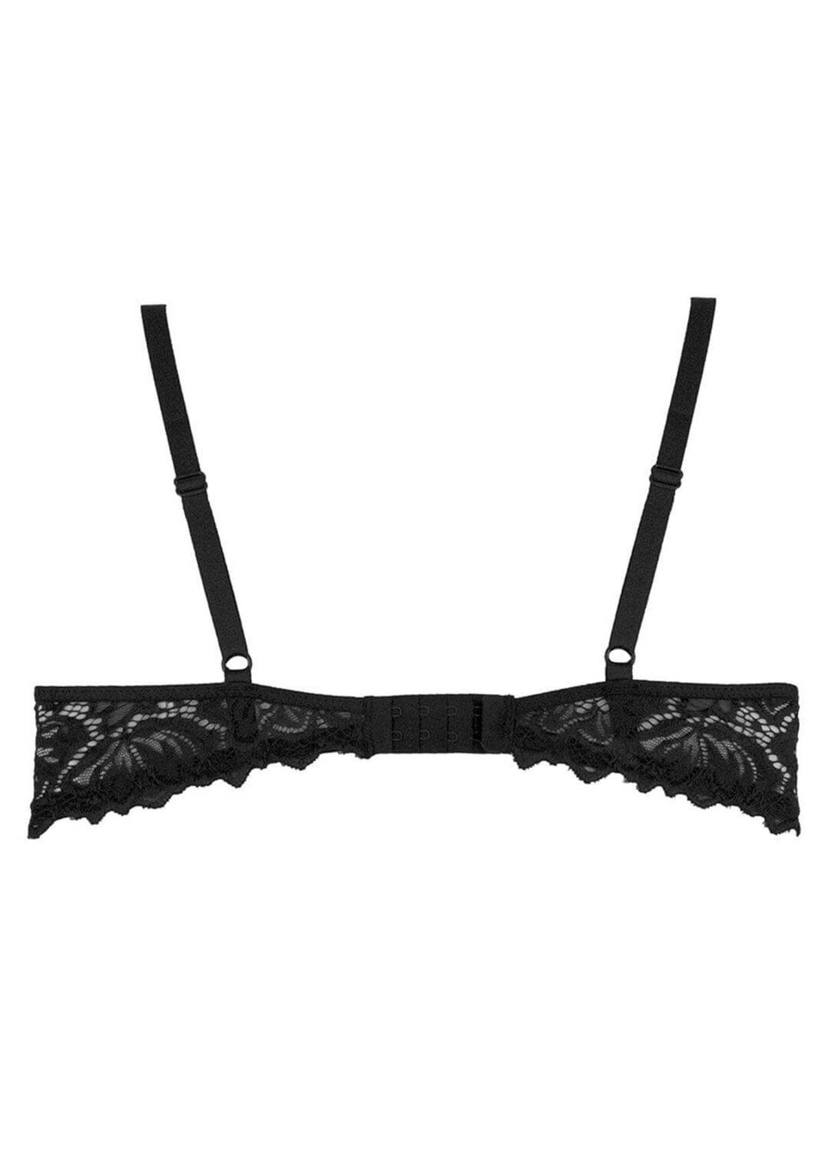 Magic Form 4352 Çıkabilen Destekli Dantelli İnce Süngerli Sütyen - Siyah