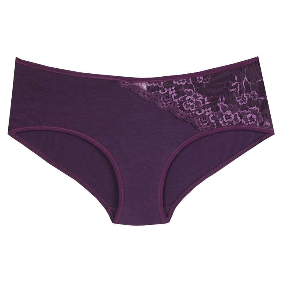 Magic Form 467 Pamuklu Dantelli Normal Külot - Mürdüm