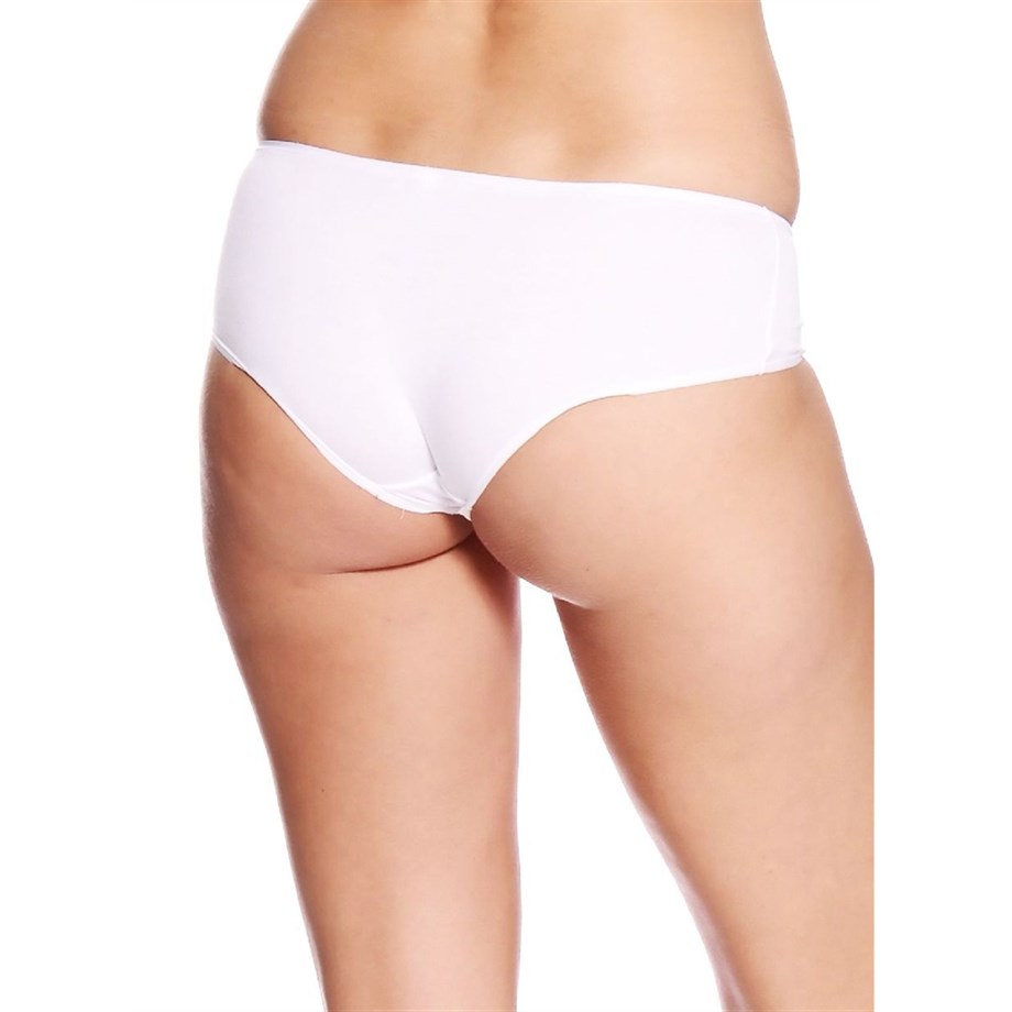 Magic Form 467 Pamuklu Dantelli Normal Külot - Beyaz
