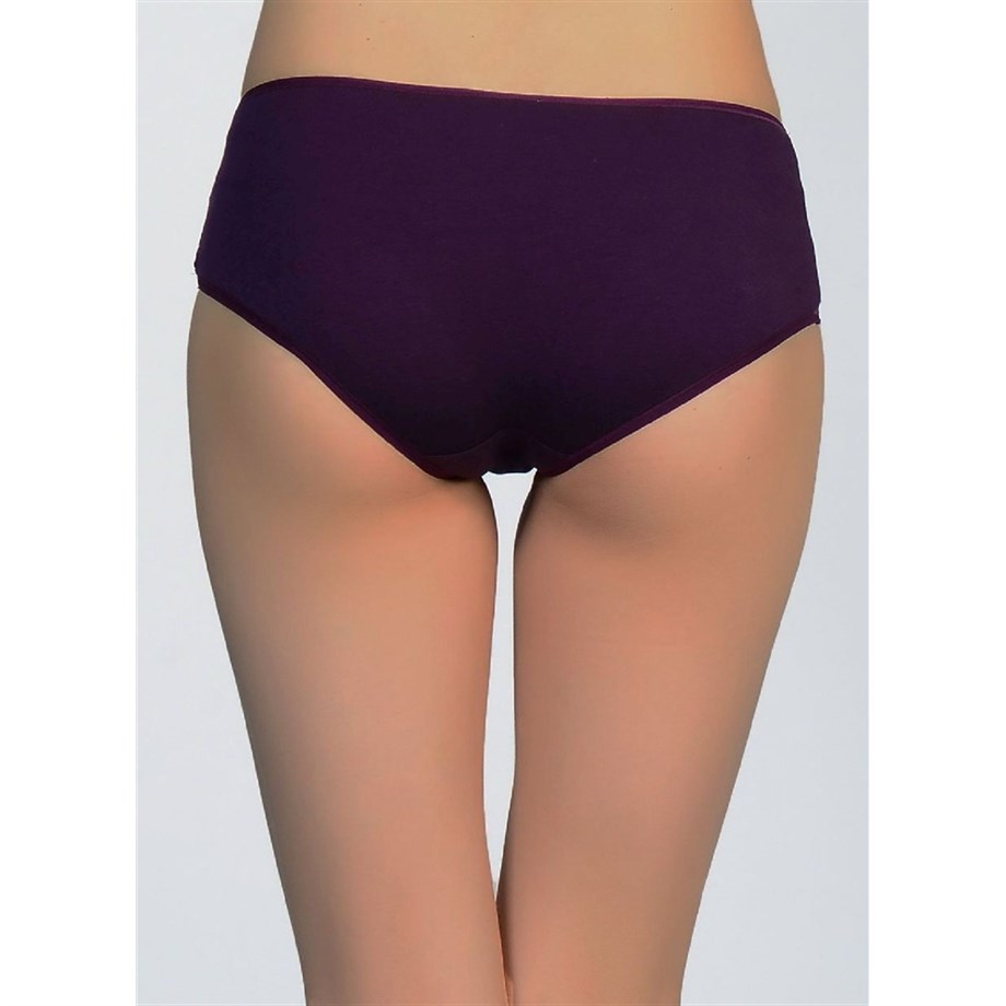 Magic Form 467 Pamuklu Dantelli Normal Külot - Mürdüm