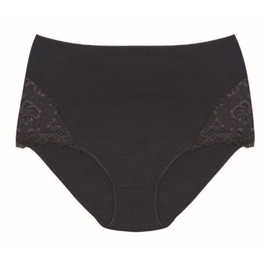 Magic Form 626 Geniş Kenarlı Penye Kumaşlı Az Dantelli Normal Külot - SiyahKülotlarMagic Form