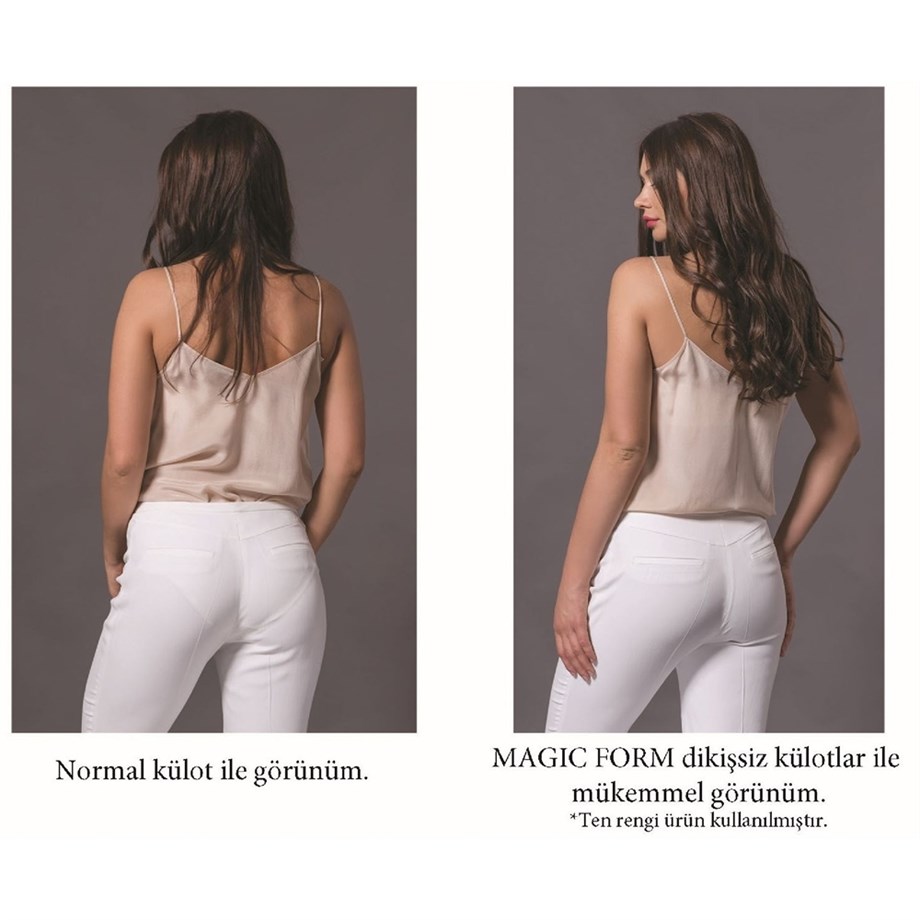 Magic Form 647 Seamfree Kumaşlı Paçalı Şort Külot - Ten