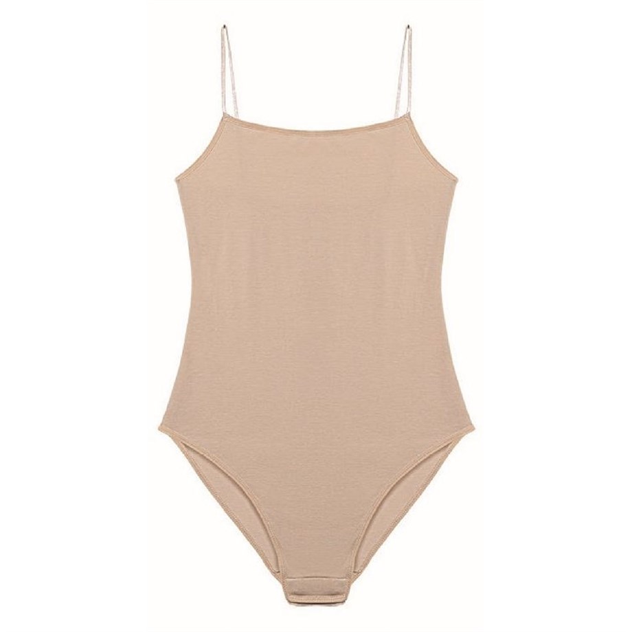 Magic Form 8121 Düz Penye Kumaşlı Body - Ten