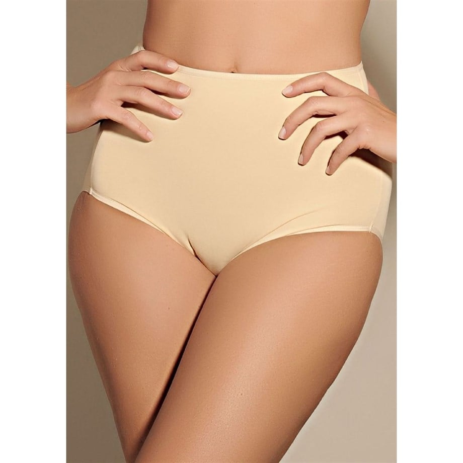 Magic Form 821 Penye Kumaşlı Yüksek Belli Normal Külot - Ten