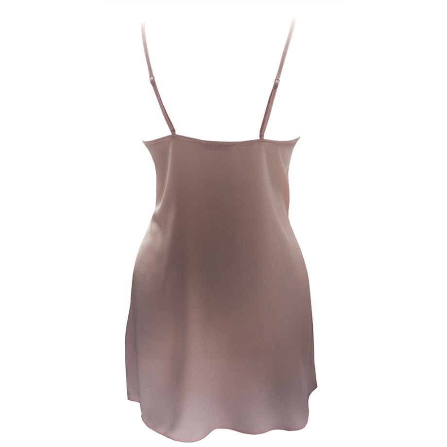 Magic Form 87430 Krep Saten Dantelli Gecelik - Somon