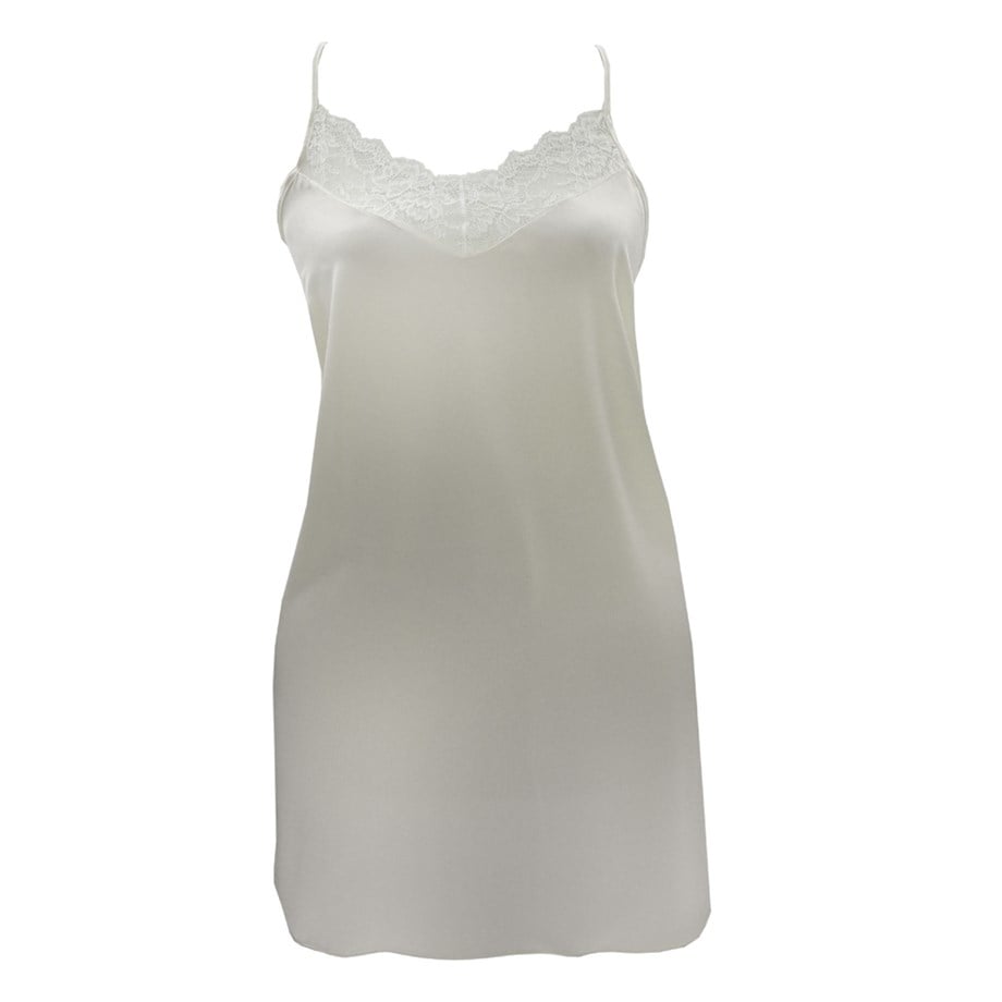 Magic Form 87430 Krep Saten Dantelli Gecelik - Ekru