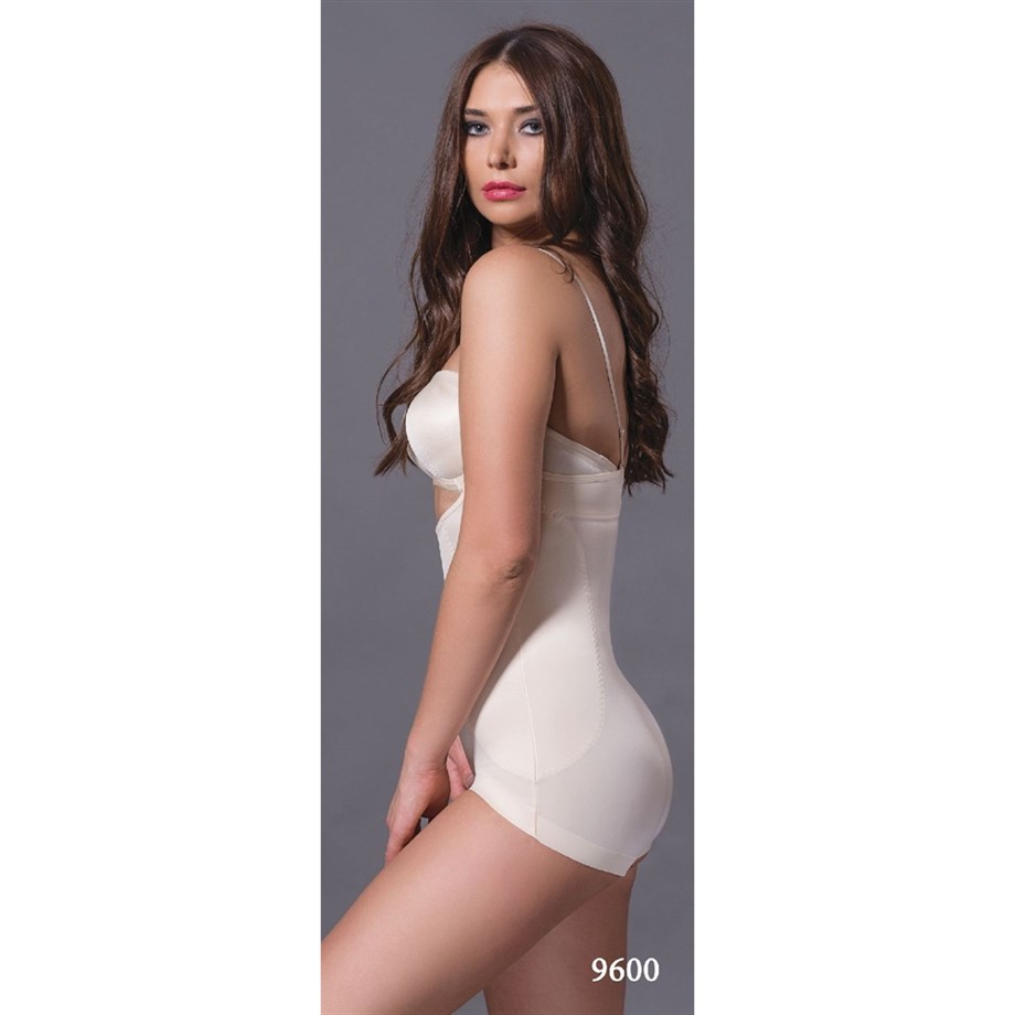Magic Form 9600 Alttan Çıtçıtlı Göğüs Altı Dikişsiz Korse - Ten