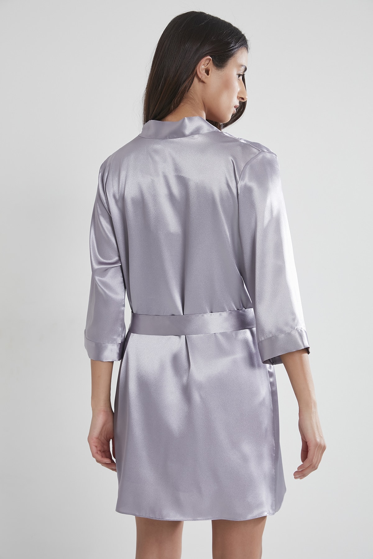 Pierre Cardin 1010 Kadın Saten Sabahlık - Royal