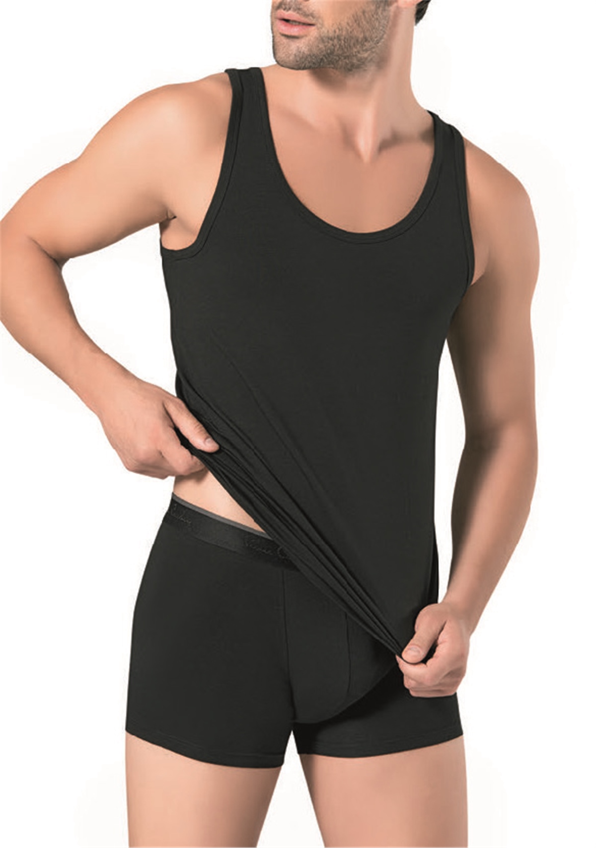 Pierre Cardin 145 Erkek Modal Atlet Boxer Takım -Siyah