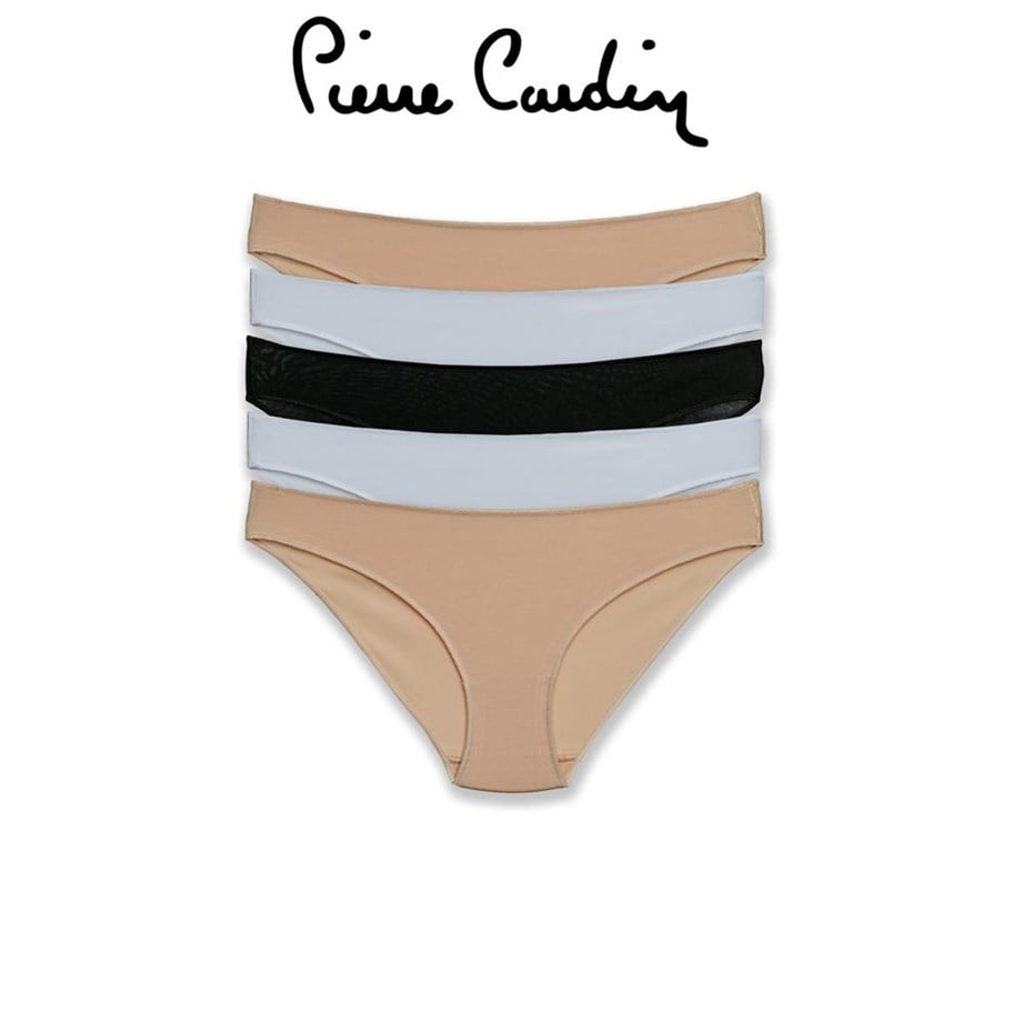 Pierre Cardin 2050 Beşli Slip Külot - Beyaz-Ten-Siyah
