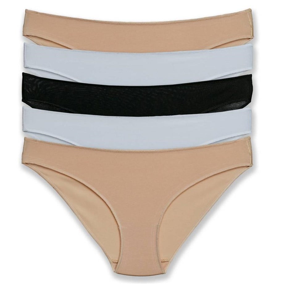 Pierre Cardin 2050 Beşli Slip Külot - Beyaz-Ten-Siyah