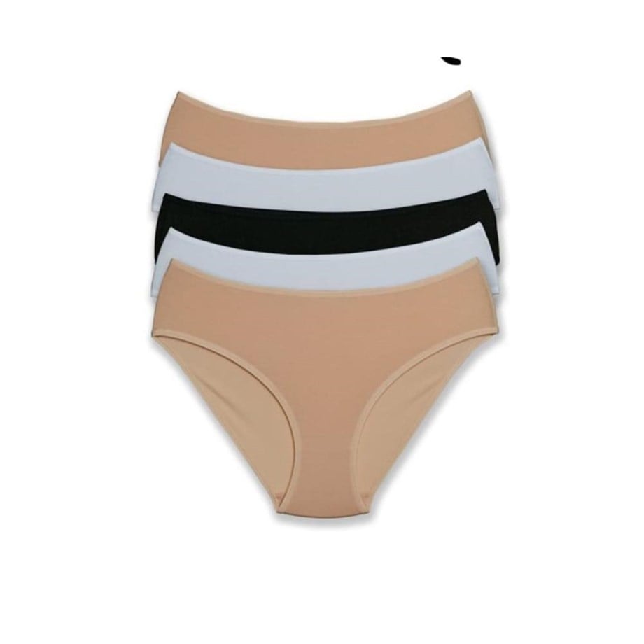 Pierre Cardin 2056 Beşli Slip Külot - Beyaz-Ten-Siyah