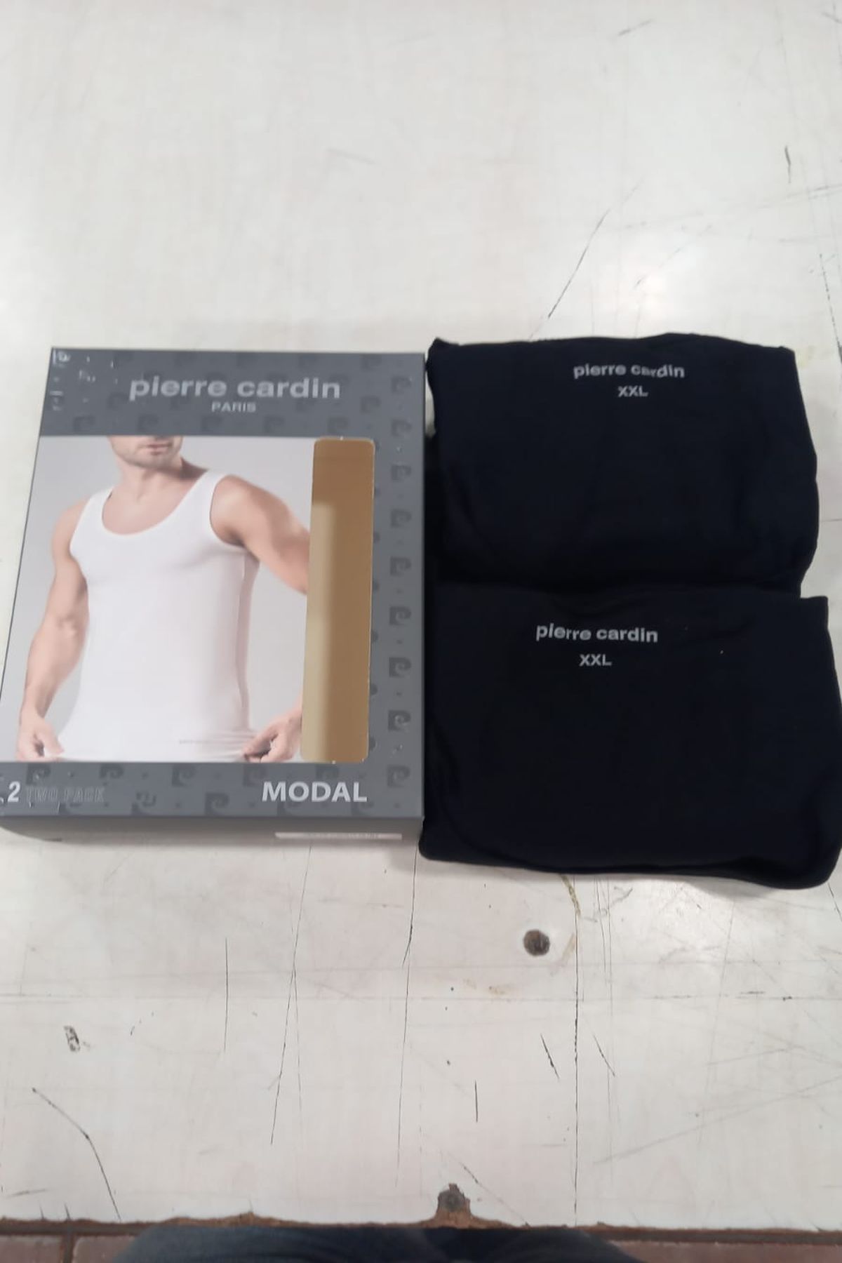 Pierre Cardin 315 Erkek Modal 2li Askılı Atlet-Siyah