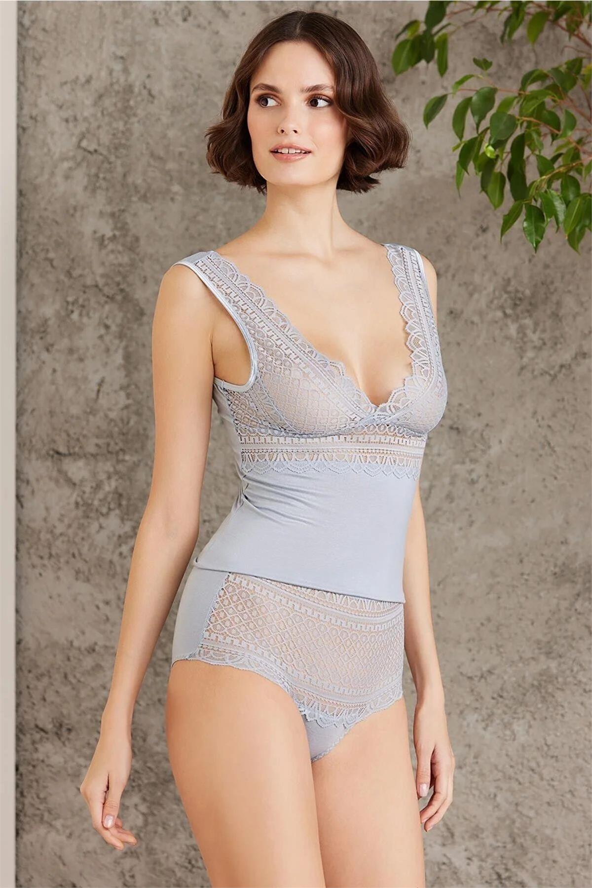 Pierre Cardin 335 Kadın Atlet Külot Takım-Mist